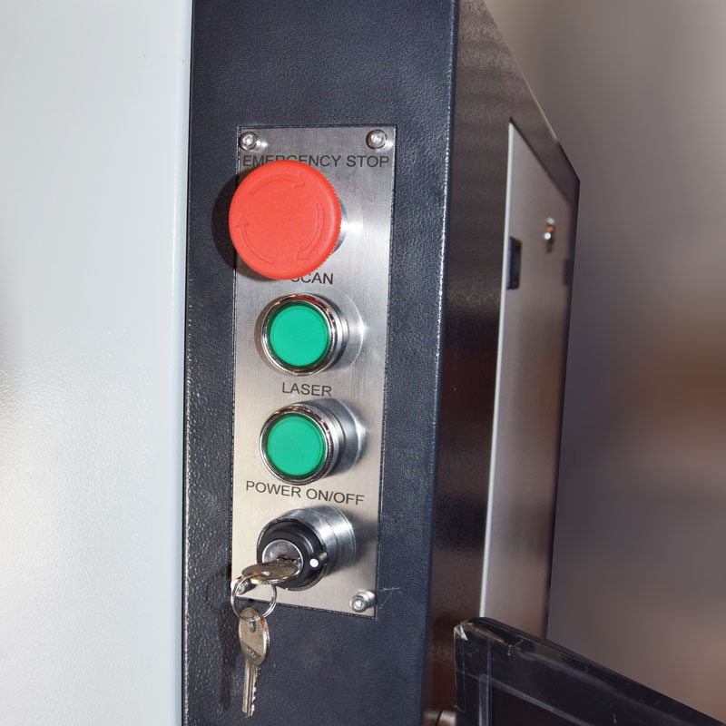 Panel frontal de fibra láser de armario cerrado