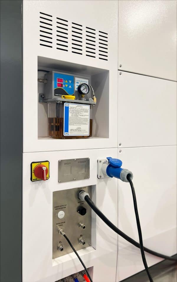 Cortadora láser de fibra de metal MQ FC6060 trasera con lubricación
