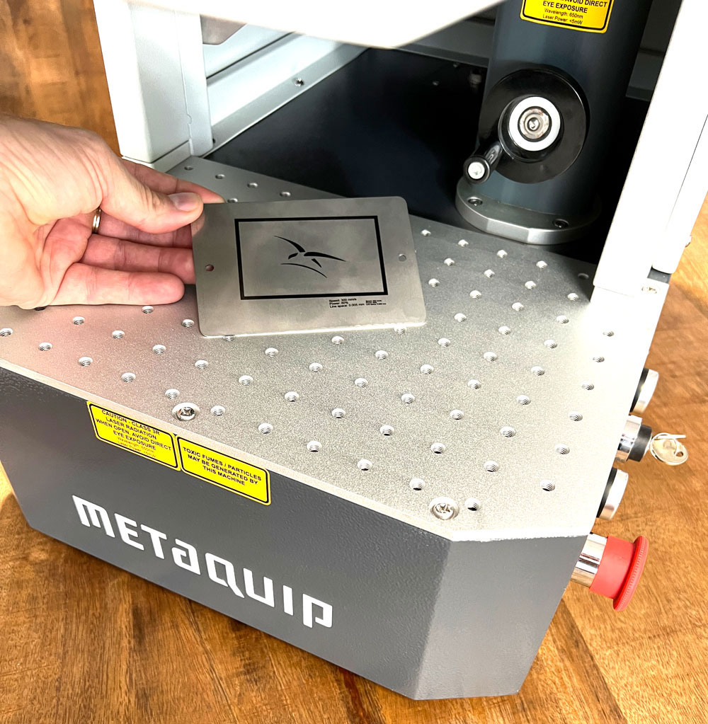 Pieza de trabajo de la máquina de grabado láser de fibra