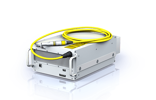Fuente láser de un láser de fibra con cable de fibra